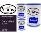 Preview: Volkswagen, Dark Violett P. 2C, 9948: 500ml Lackdose + 500ml Klarlack + 250ml Härter - Set, von ATW Autoteile West.